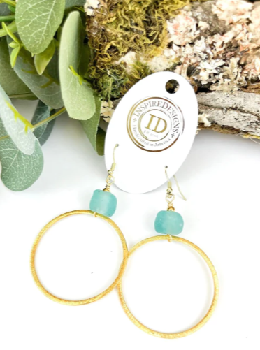 Seafoam Earrings - Circle