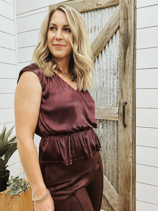 Short Sleeve Dolman Peplum Knit Top - Allure Boutique WY