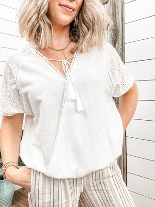 Short Sleeve Raglan Top - Allure Boutique WY