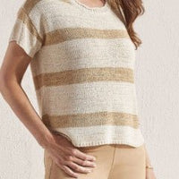 Short Sleeve Scoop Neck Sweater - Allure Boutique WY