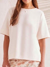 Side Slit Boat Neck Top - Allure Boutique WY