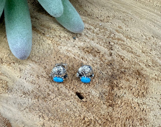 Silver Kingman Leaf Earrings - Allure Boutique WY