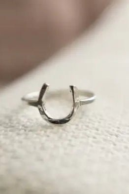 Silver Lucky Horseshoe Ring - Allure Boutique WY