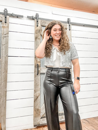 Silver Sequins Shrug - Allure Boutique WY