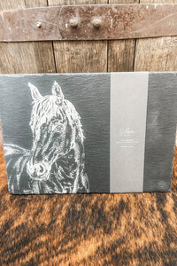 Slate Cheese Board - Sheep or Horse - Allure Boutique WY