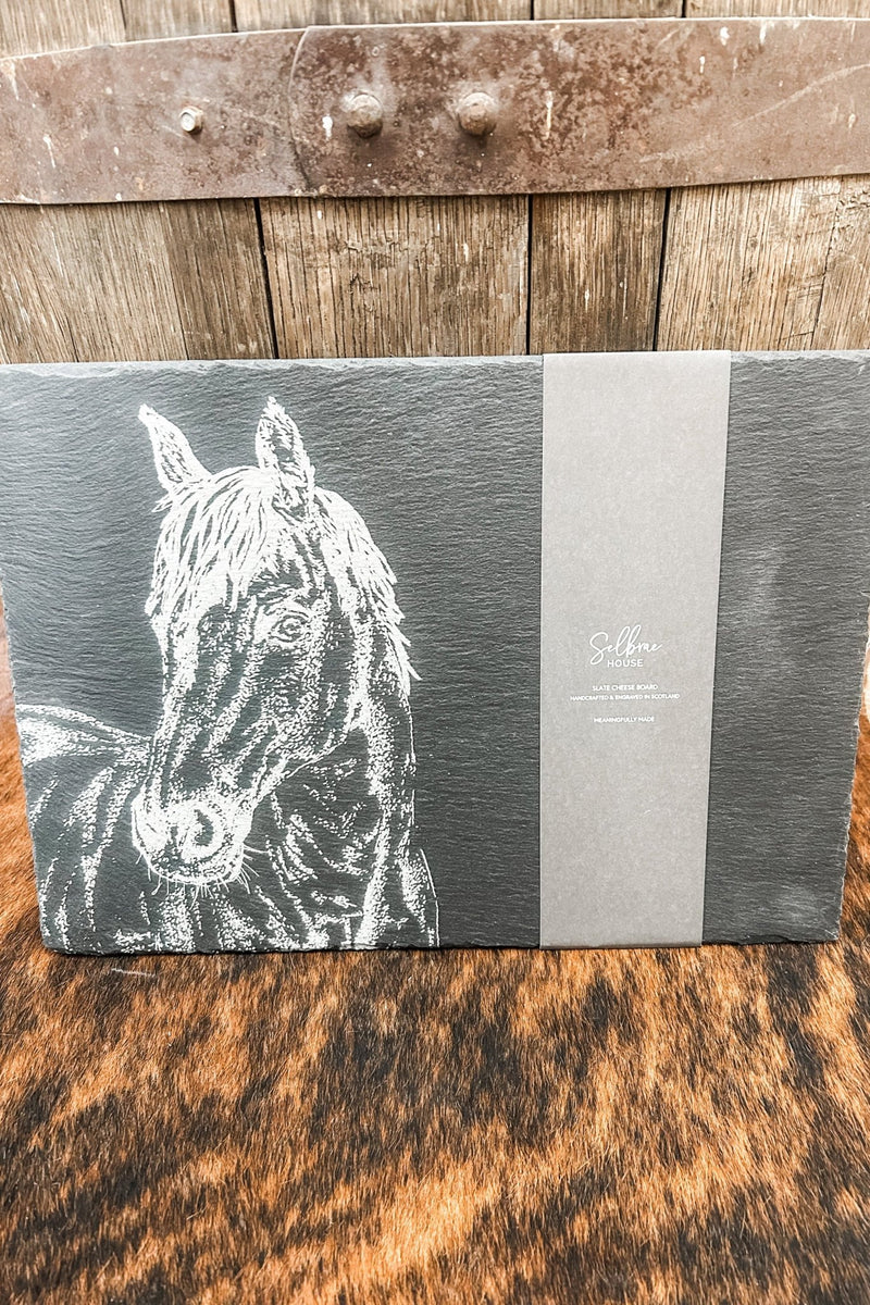 Slate Cheese Board - Sheep or Horse - Allure Boutique WY