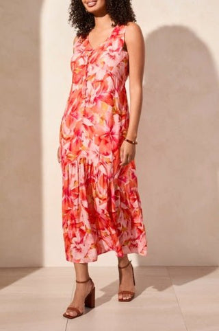 Sleeveless Maxi Dress Coral Sky - Allure Boutique WY