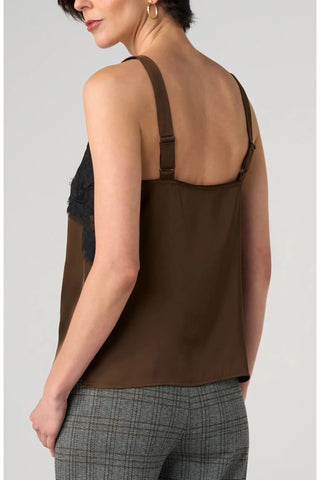 Sleeveless Woven Top + Lace Trim - Allure Boutique WY