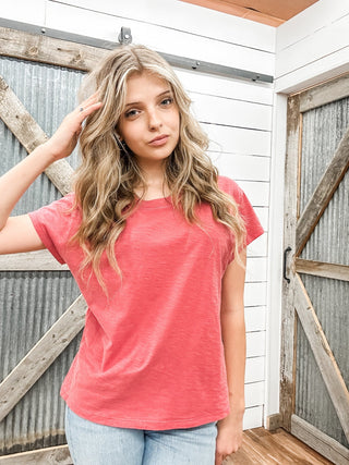 Slim Fit Slub Crewneck Baby Tee - Allure Boutique WY