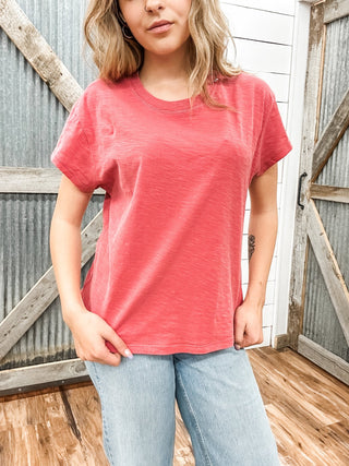 Slim Fit Slub Crewneck Baby Tee - Allure Boutique WY