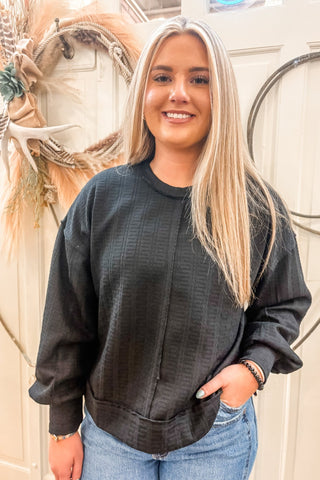 Slouchy Scoop Neck Sweatshirt - Allure Boutique WY