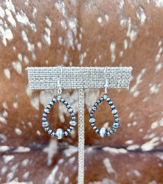 Small Navajo Pearl Teardrop Earrings - Allure Boutique WY