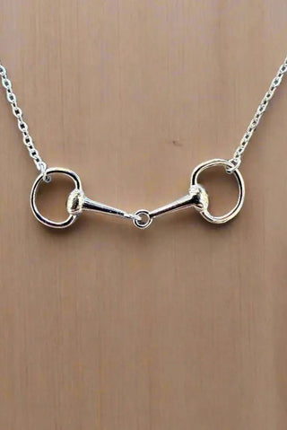 Snaffle Bit Necklace - Silver - Allure Boutique WY