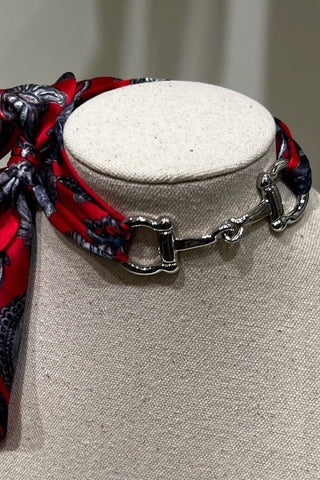 Snaffle Bit Twilly Accessory - Silver - Allure Boutique WY