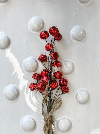 Snowy Red Mini Jingle Bell Teardrop - Allure Boutique WY