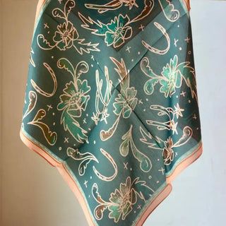 Spurs + Floral Silk Wild Rag - Allure Boutique WY