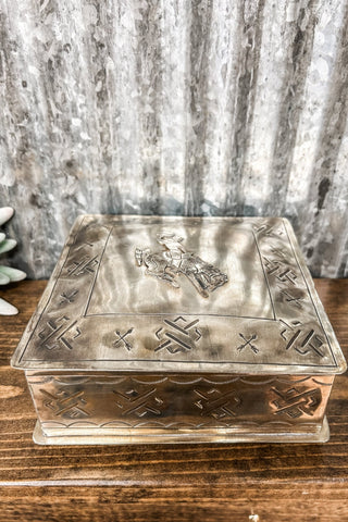 Stamped Bronco Icon Box - Allure Boutique WY