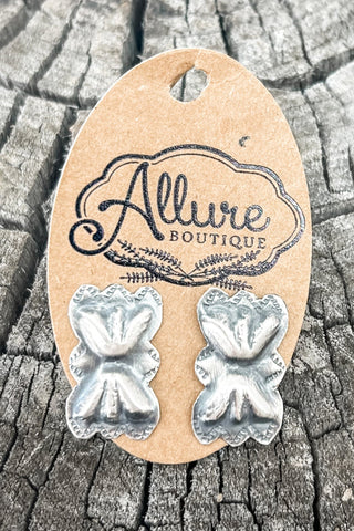 Stamped Rectangle Concho Earrings - Allure Boutique WY