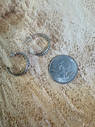 Sterling Silver Beaded Hoop Earring - Allure Boutique WY