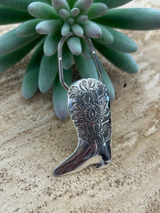 Sterling Silver Boot Keychain - Allure Boutique WY