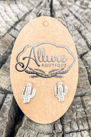 Sterling Silver Cactus Studs - Allure Boutique WY