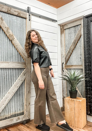 Straight Leg Wide Leg Pants - Allure Boutique WY