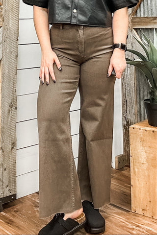Straight Leg Wide Leg Pants - Allure Boutique WY