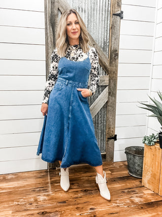 Strappy Back Denim Dress - Allure Boutique WY