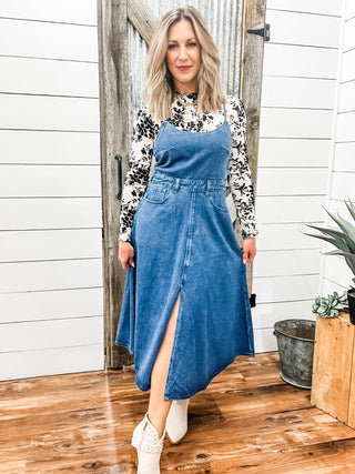 Strappy Back Denim Dress - Allure Boutique WY