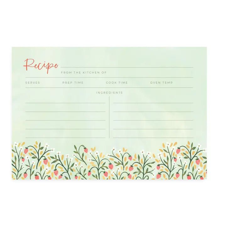 Strawberry Meadow Recipe Cards - Allure Boutique WY