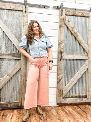 Stride Wide Leg with Self Belt - Allure Boutique WY