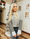 Striped Asymetrical Hem Sweater - Allure Boutique WY