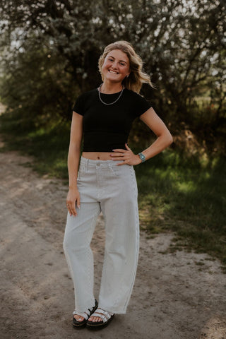 Striped Barrel Jean - Allure Boutique WY