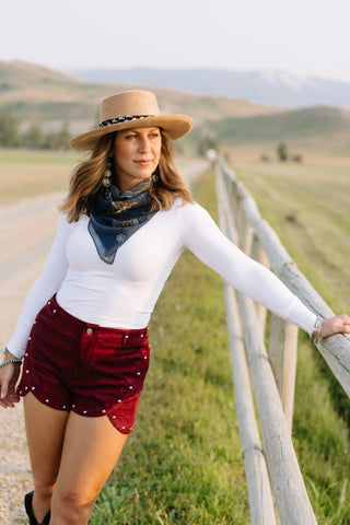 Studded Faux Suede Shorts - Allure Boutique WY