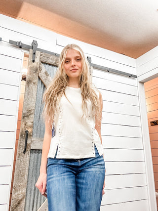 Studded Jersey Tee - Allure Boutique WY