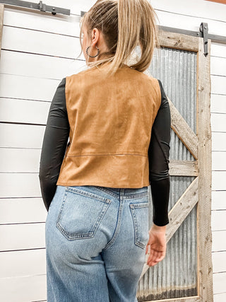 Suede Front Tie Closure Vest Top - Allure Boutique WY