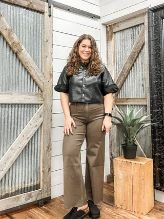 Suede Trim Short Sleeve Jacket - Allure Boutique WY