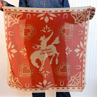 Sweetheart of the Rodeo Bandana - 26" x 26" - Allure Boutique WY