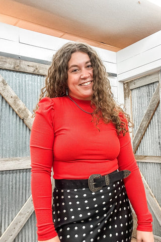 Sybille Puff Sleeve Turtleneck - Allure Boutique WY