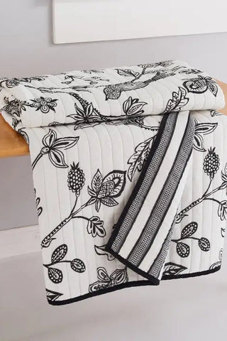 Tanzie Black Quilted Throw Blanket - Allure Boutique WY