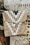 Taupe, Cream & Black Aztec Backpack - Allure Boutique WY