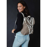 Taupe, Cream & Black Aztec Backpack - Allure Boutique WY