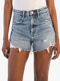 TAYLOR HIGH RISE SHORT W/5 PKTS W/RAW HEM - Allure Boutique WY