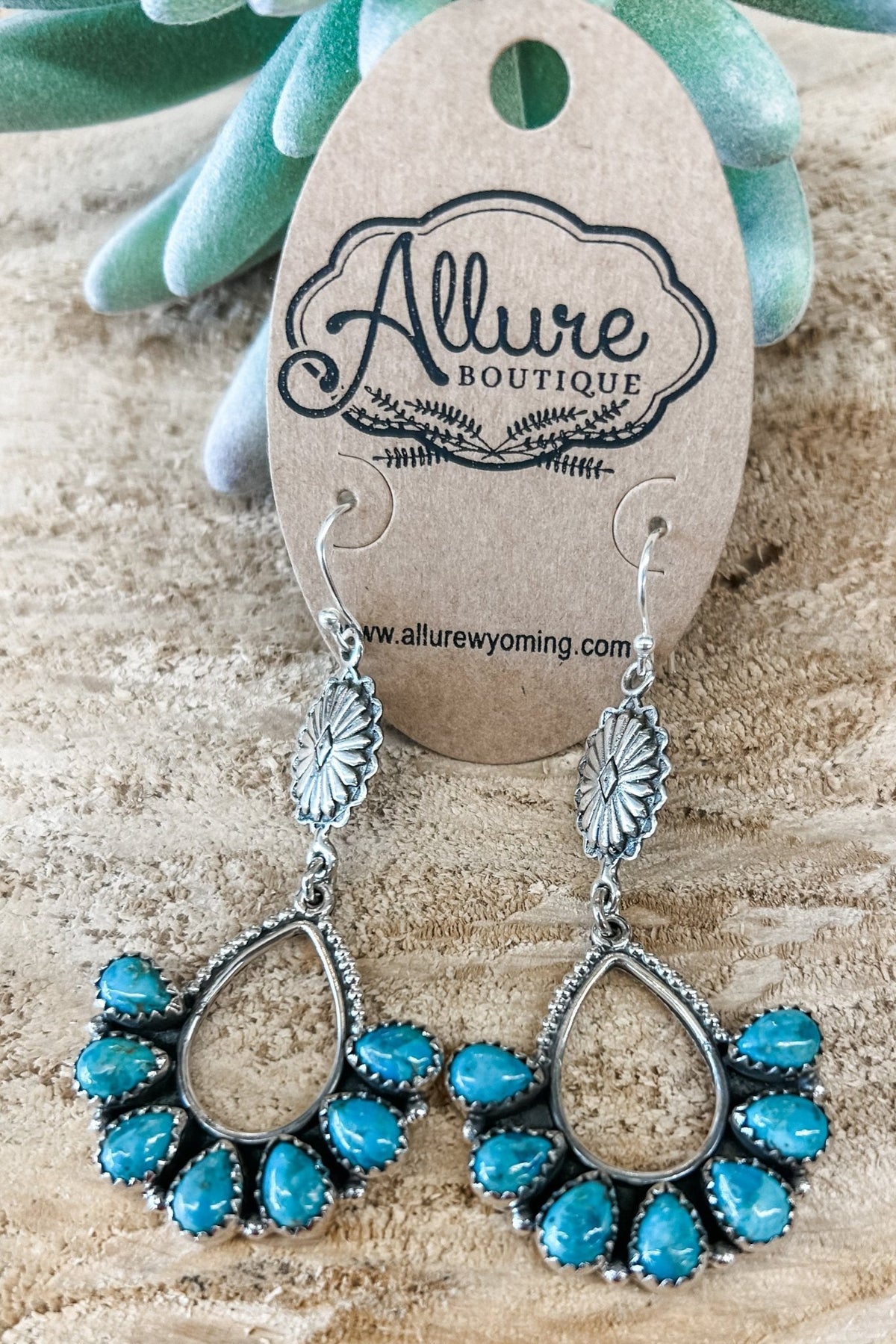 Teardrop Concho Kingman Earring - Allure Boutique WY