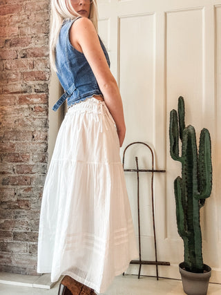 Textured Cotton Maxi Skirt - Allure Boutique WY