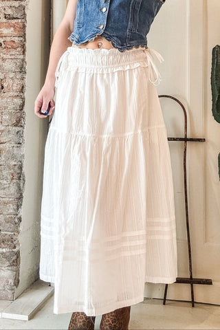 Textured Cotton Maxi Skirt - Allure Boutique WY
