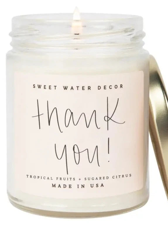 Thank You 9 Oz. Soy Candle - Allure Boutique WY