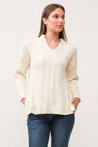 Thora Collared Knit Sweater - Allure Boutique WY