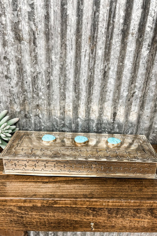 Three Stone Long Stamped Box - Allure Boutique WY