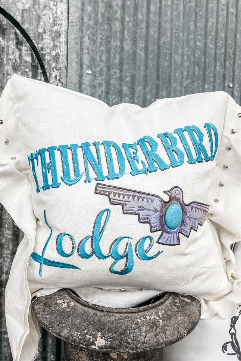 "Thunderbird Lodge" Linen Pillow - 18" x 18" - Allure Boutique WY